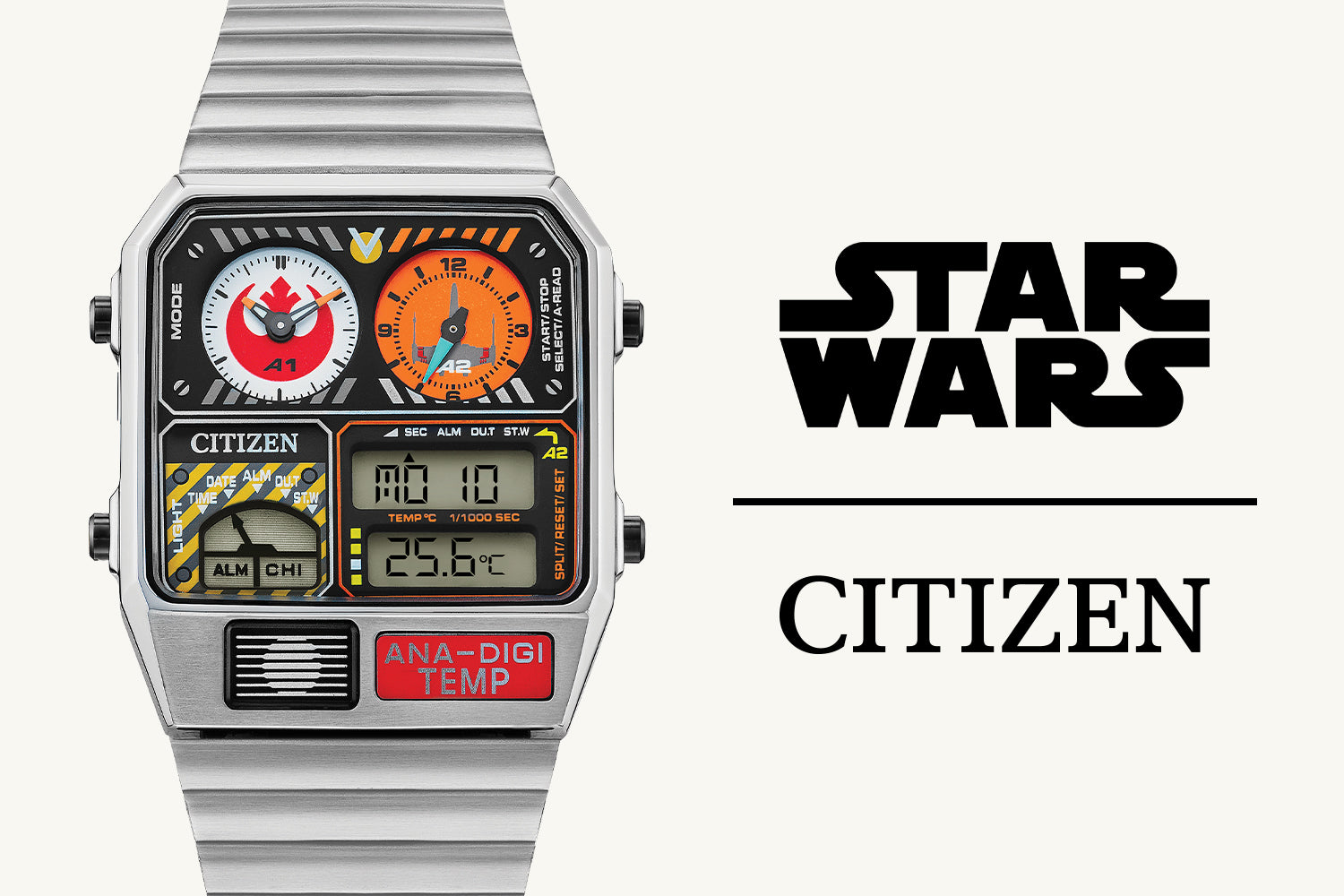 Citizen Star Wars Collection – featuring model JG2108-52W alongside designs inspired by Darth Vader, Luke Skywalker, and Yoda.