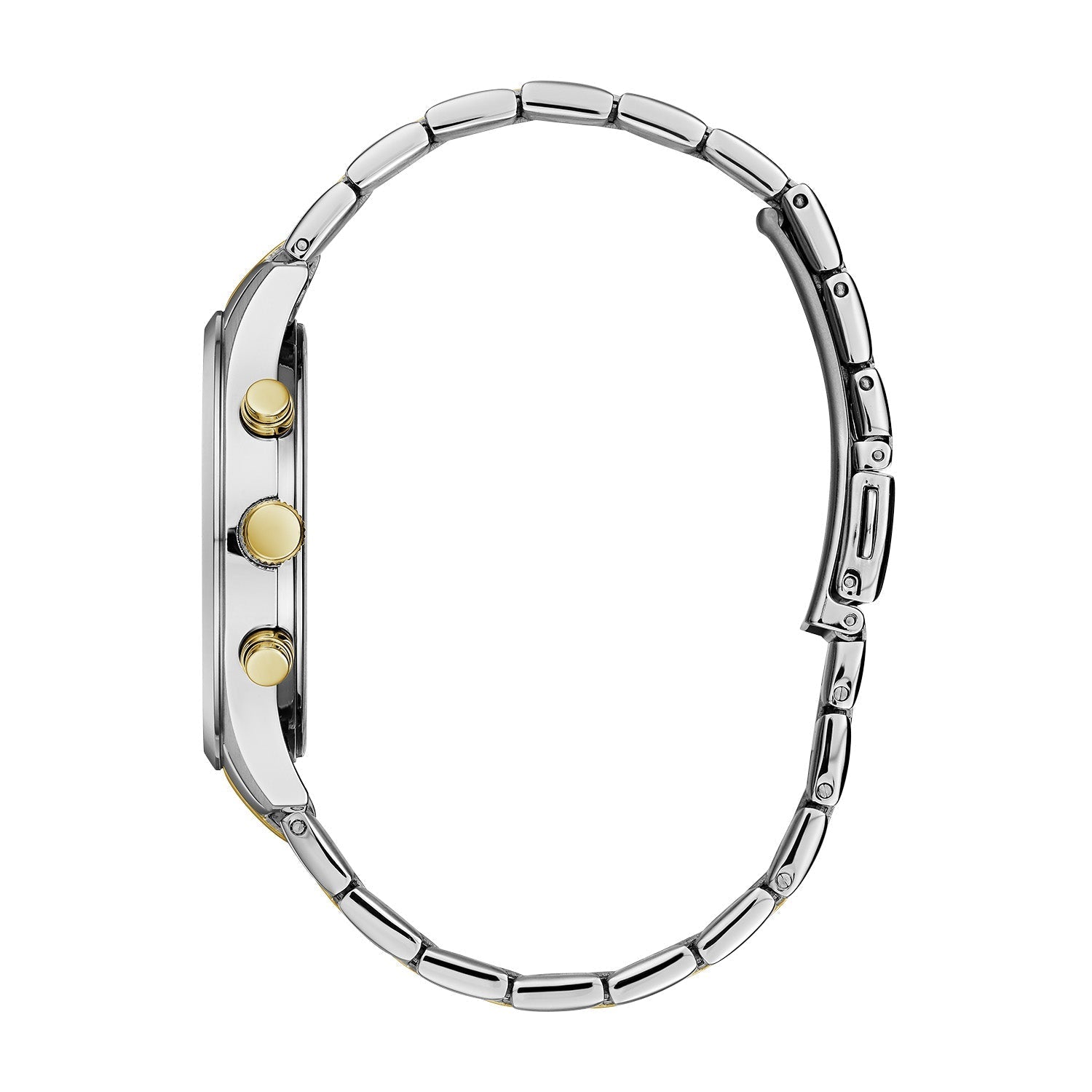 Profile view of the Caravelle 45A143, highlighting its 10mm case thickness and mineral crystal.