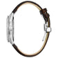 Side profile of Bulova Classic 96A120, highlighting the 42mm stainless steel case and domed mineral crystal.