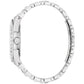 Side profile of the Bulova 96A253 highlighting the baguette-shaped crystals adorning the case and bracelet.