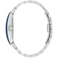 Side profile of Bulova 96A258 showcasing the sleek stainless steel case and curved mineral crystal.