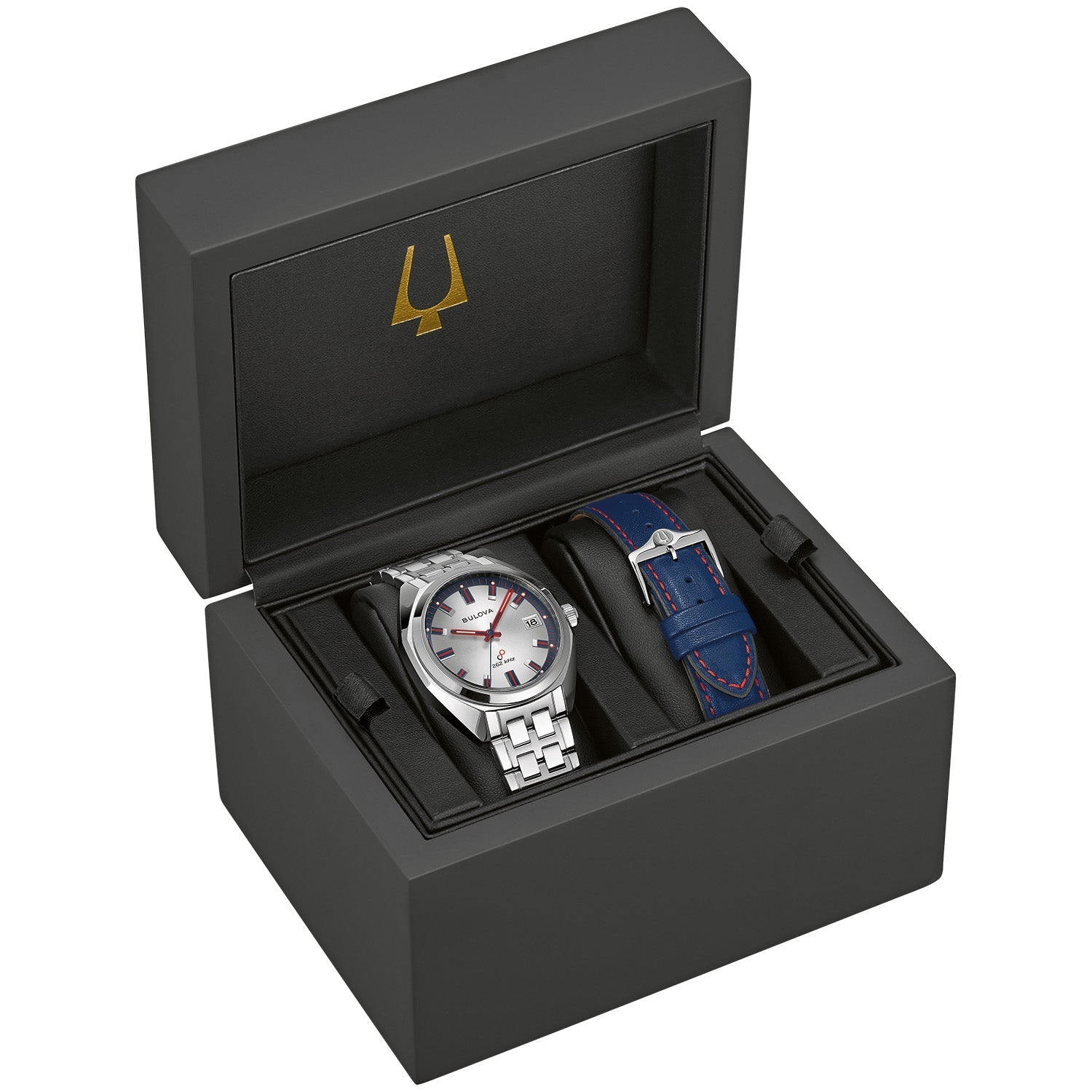 Bulova 96K112 presented in special limited edition packaging with a numbered certificate of authenticity.