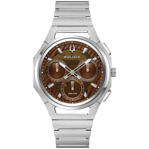 Bulova CURV Brown Dial Chronograph Watch 96K117