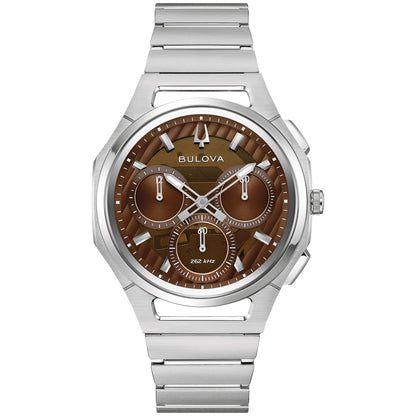 Bulova CURV Brown Dial Chronograph Watch 96K117