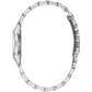 Rear view of the Bulova 96L285, showcasing the stainless steel case back and bracelet with a short fold-over clasp.