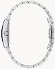 Side profile of the Bulova 96L293 highlighting the edge-to-edge curved metalized crystal and stainless steel bracelet.