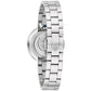 Close-up of the push-button deployant clasp on the Bulova Rubaiyat 96L338 Women's Watch.