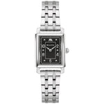 Bulova Frank Sinatra “The Very Thought of You” Women’s Watch (Model 96L341) featuring a 21mm silver-tone stainless steel case, black dial with Sinatra’s signature fedora at 12 o’clock, and date display.