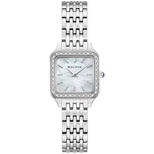 Bulova Sutton Square Mother-of-Pearl Diamond Watch 96R256