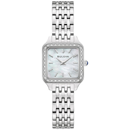 Bulova Sutton Square Mother-of-Pearl Diamond Watch 96R256