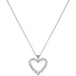 Bulova 96X144 heart pendant necklace with crystal accents, featuring a delicate design and matching chain.
