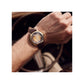 Model wearing the Bulova 97B214, demonstrating its elegant presence on the wrist.