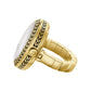 Bulova Art Deco Gold-Tone Ring Watch 97L188
