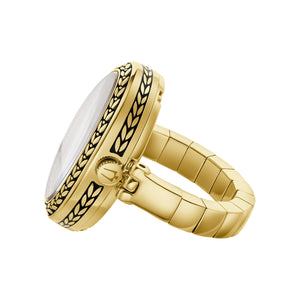 Bulova Art Deco Gold-Tone Ring Watch 97L188