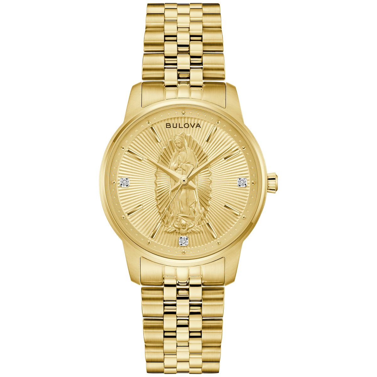 Bulova Virgin of Guadalupe Diamond Accent Watch 97P183