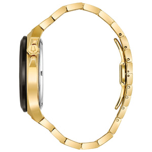 Bulova Maquina Gold-Tone Black Skeleton Automatic Watch 98A178