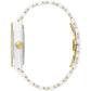 Profile view of the Bulova 98A290, highlighting its sleek white ceramic case and gold-tone bezel.