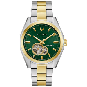 Bulova Surveyor Green Dial Two-Tone Automatic Watch 98A338