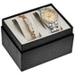 Bulova 98K106 presented in an elegant gift box alongside the matching crystal-accented gold-tone bracelet.