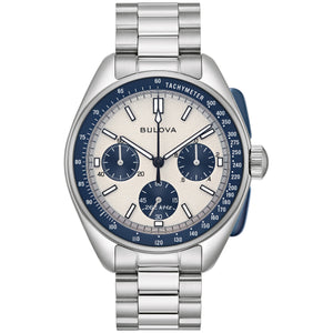 Bulova Lunar Pilot Blue Panda Chronograph Watch 98K112