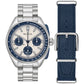 Bulova Lunar Pilot Blue Panda Chronograph Watch 98K112