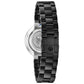 Back view of the Bulova 98R266, showcasing the "Goddess of Time" emblem on the dimensional case back, reflecting the brand's heritage.