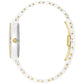 Side profile of the Bulova 98R292, highlighting the white ceramic case and the sleek design of the bracelet.