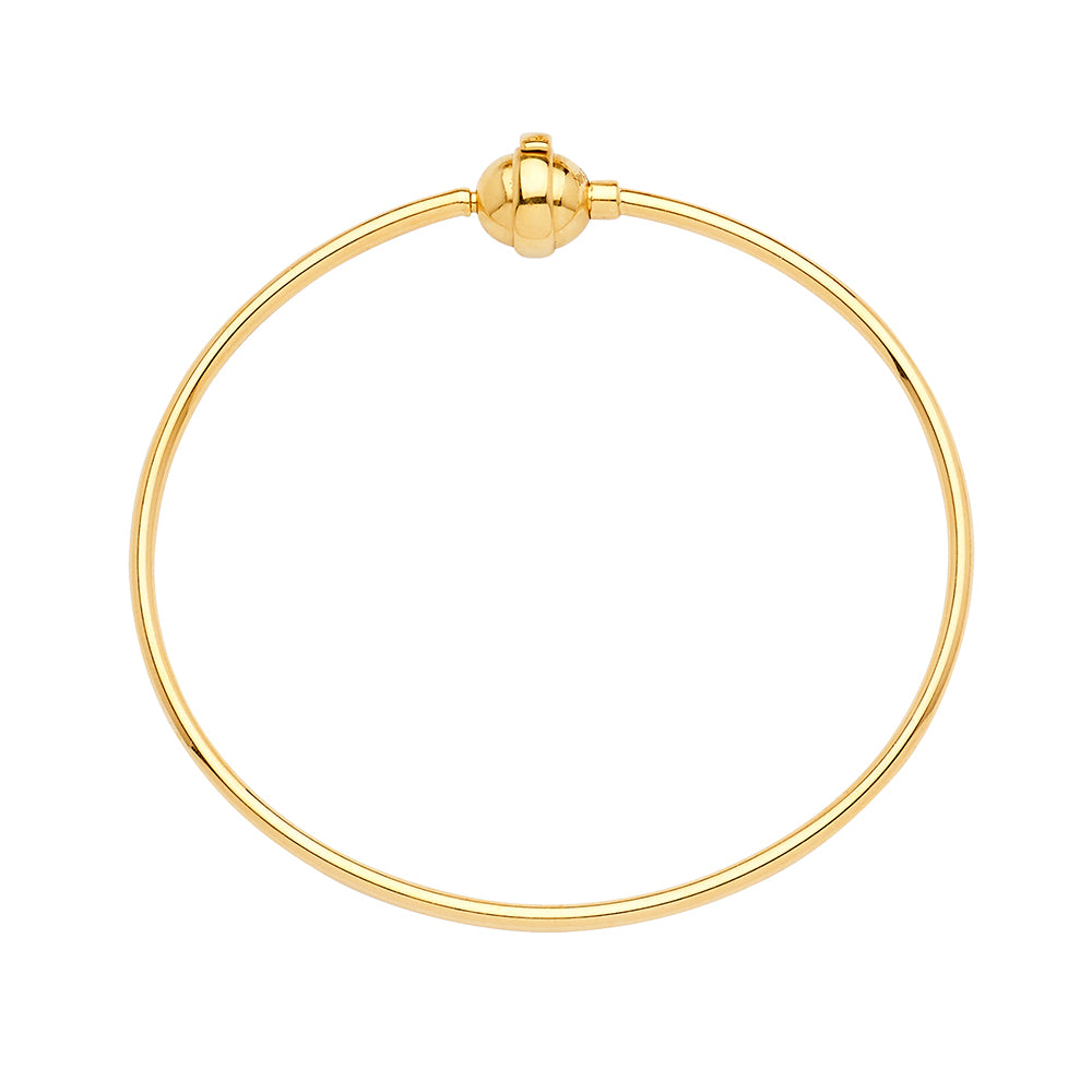 14K Yellow Gold Charm Bangle