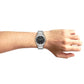 Model wearing the Citizen AR3070-55E, demonstrating its sleek and sophisticated presence on the wrist.