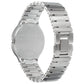 Rear view of the Citizen Stiletto AR3110-52E highlighting the stainless steel case back and bracelet design.