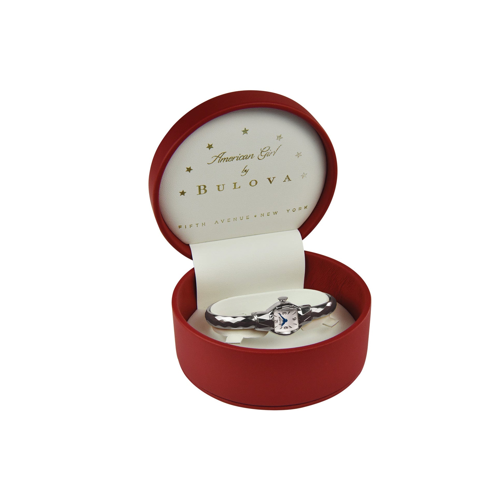 Bulova 96L333 presented in its official red keepsake box with white satin lining, including branded documentation.​