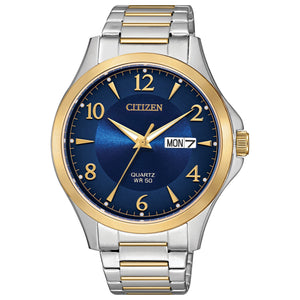 Citizen Two-Tone Blue Dial Day/Date 41 mm Watch BF2005-54L