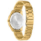 Back view of Citizen BI1032-58L showing the solid case back and gold-tone stainless steel bracelet clasp.