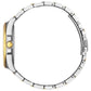 Side profile of the Citizen BM7534-59A showcasing the two-tone stainless steel case and textured crown.
