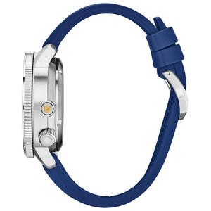 Side profile of the Citizen BN2038-01L showcasing the screw-down crown and case thickness.