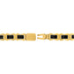 Rear view of Bulova BVB1056-GSTNA bracelet displaying the custom-designed clasp with Bulova's iconic tuning fork logo.