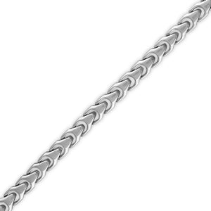 Side profile of the Bulova Link™ Bracelet BVB1081-NSTNA8, highlighting the sleek stainless steel finish and clasp mechanism.