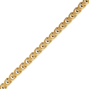 Side profile of the Bulova Link™ Bracelet BVB1083-GSTNA85, highlighting the thickness and interlinking design of the curb chain.