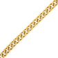  Side profile of the Bulova Classic Curb Chain Bracelet BVB1084-GOSTNA, highlighting the thickness and interlinking design of the curb chain.