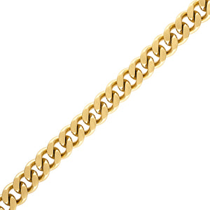  Side profile of the Bulova Classic Curb Chain Bracelet BVB1084-GOSTNA, highlighting the thickness and interlinking design of the curb chain.