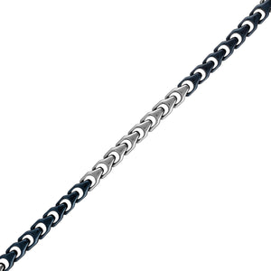 Side profile of Bulova BVB1091-BLSTNA showing the 8 mm bracelet link thickness and polished finish.