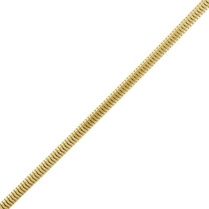 Side profile of Bulova BVB1203-YSNA highlighting the 4.5 mm chain thickness and the warm gold-tone finish on the links.