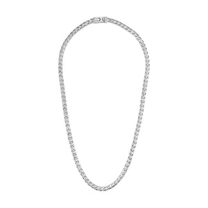 Bulova Link™ Necklace BVC1057-NSTNA, showcasing the 6mm wide stainless steel links and polished finish.