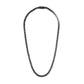 Bulova Link™ Necklace BVC1058-BKSTNA, showcasing an 8mm black-tone stainless steel chain with a polished finish and box lock clasp, front view.