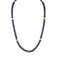 Bulova Classic Freshwater Pearl & Diamond Necklace BVC1060-G6SSC4FWP featuring matte black freshwater pearls, black ruthenium-plated sterling silver beads with white diamonds, and gold-tone hexagonal spheres—front view