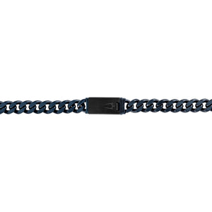 Back view of Bulova BVC1067‑NVSTNA chain showcasing the gunmetal stainless steel clasp and solid construction.