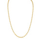 Bulova BVC1077-GSTNA24 24" gold-tone hexagon-link chain necklace, front view showing polished elongated hexagon links.