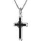 Side profile of BVP1078-WSAABA showing pendant thickness, polished silver edges and smooth chain attachment.