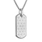 Back view of BVP1114-WLSTNA showing engraved tuning-fork inspired pattern on the reverse of the pendant.