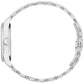 Side profile of Citizen EM0870-58A showcasing the slim stainless steel case and textured crown.
